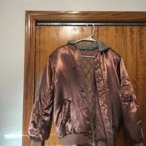 Metallic Bomber Jacket
